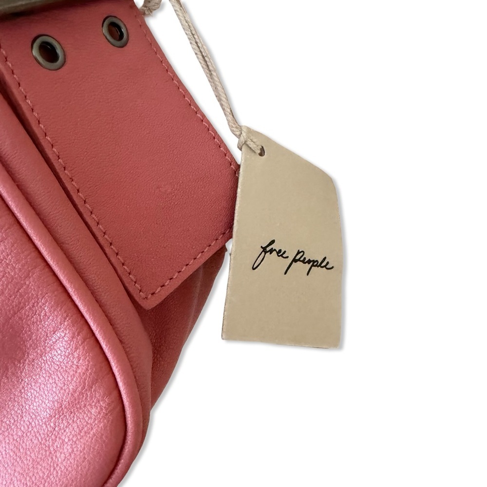 Free People Arm Candy Bag pink Shoulder purse leather NWT Y2K style - Picture 6 of 12